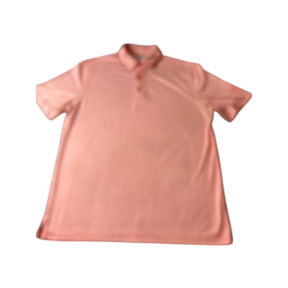 Callaway Opti-Dri Mens Polo Shirt Medium Orange White Striped Golf Performance